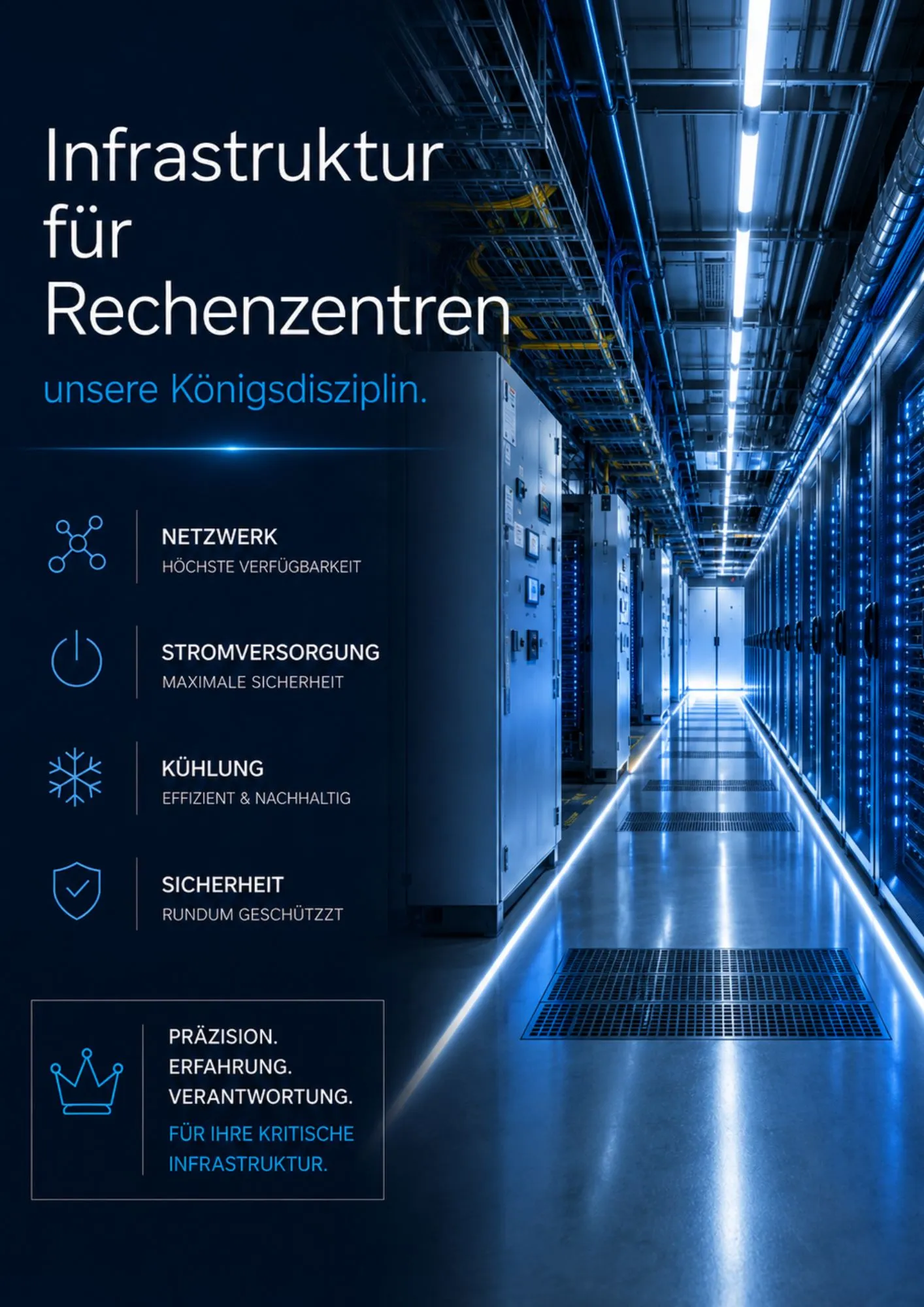 Infrastruktur für Rechenzentren — Ingenieurbüro Poindecker